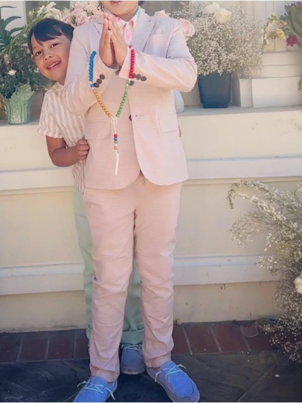 Cat & Jack Beige Tan Kids Matching Blazer & Pants Set 8